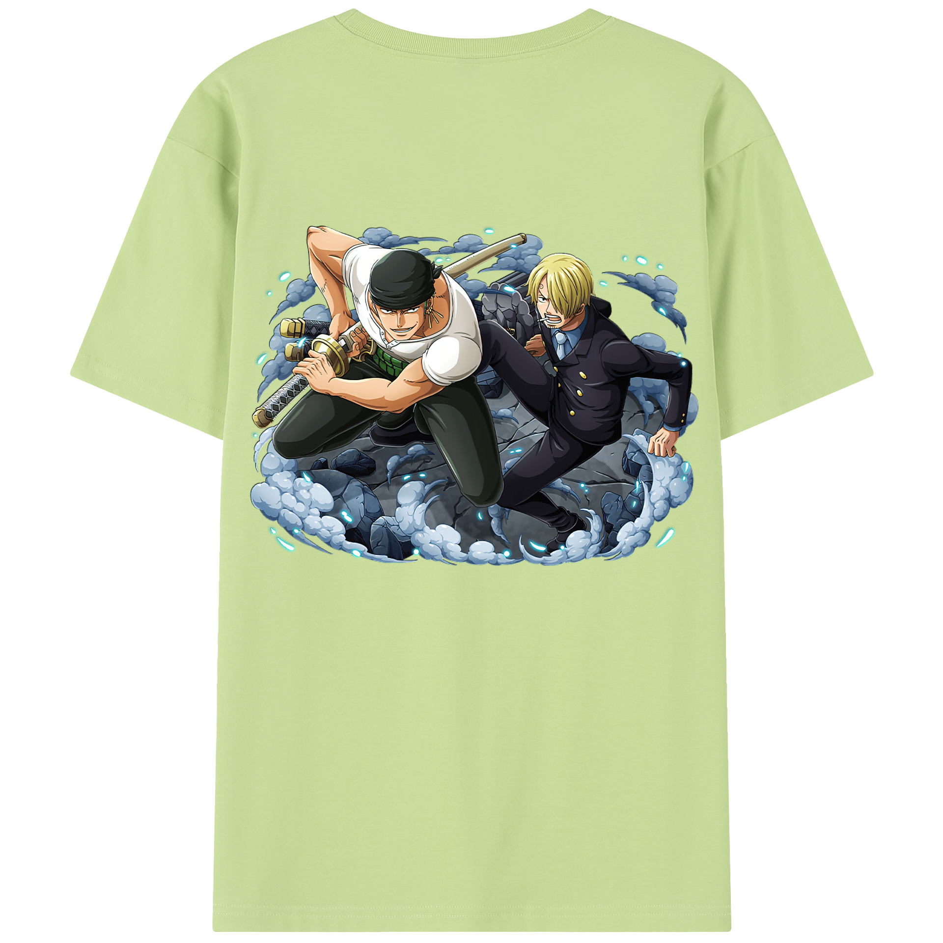 ワンピース ロロノア・ゾロ ONE PIECE Roronoa Zoro 綿100％半袖Tシャツ（背面プリント）